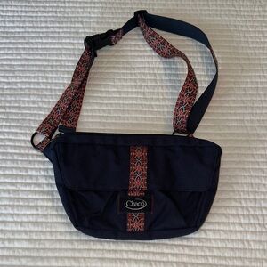 Chaco Belt Bag with Navy and Red Pattern